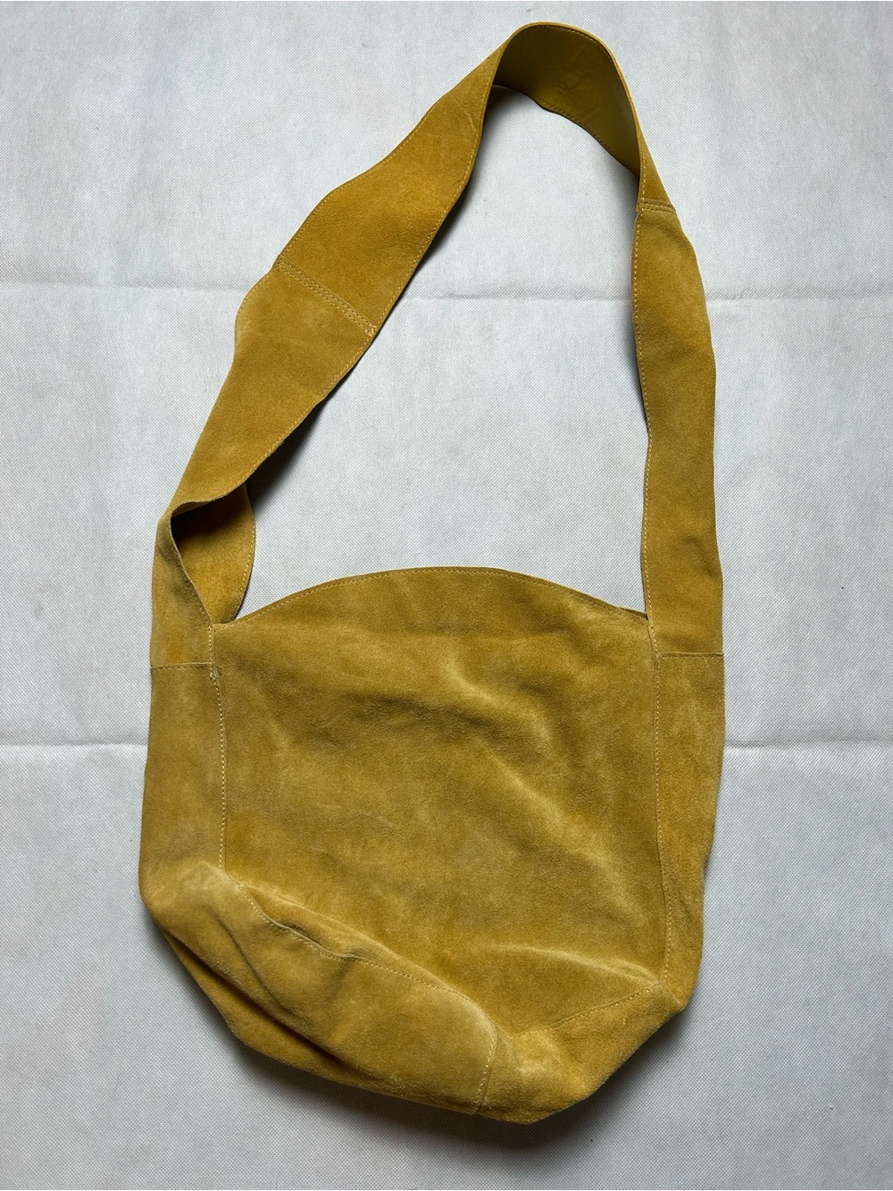 Top shop leather mustard colored shoulder bag